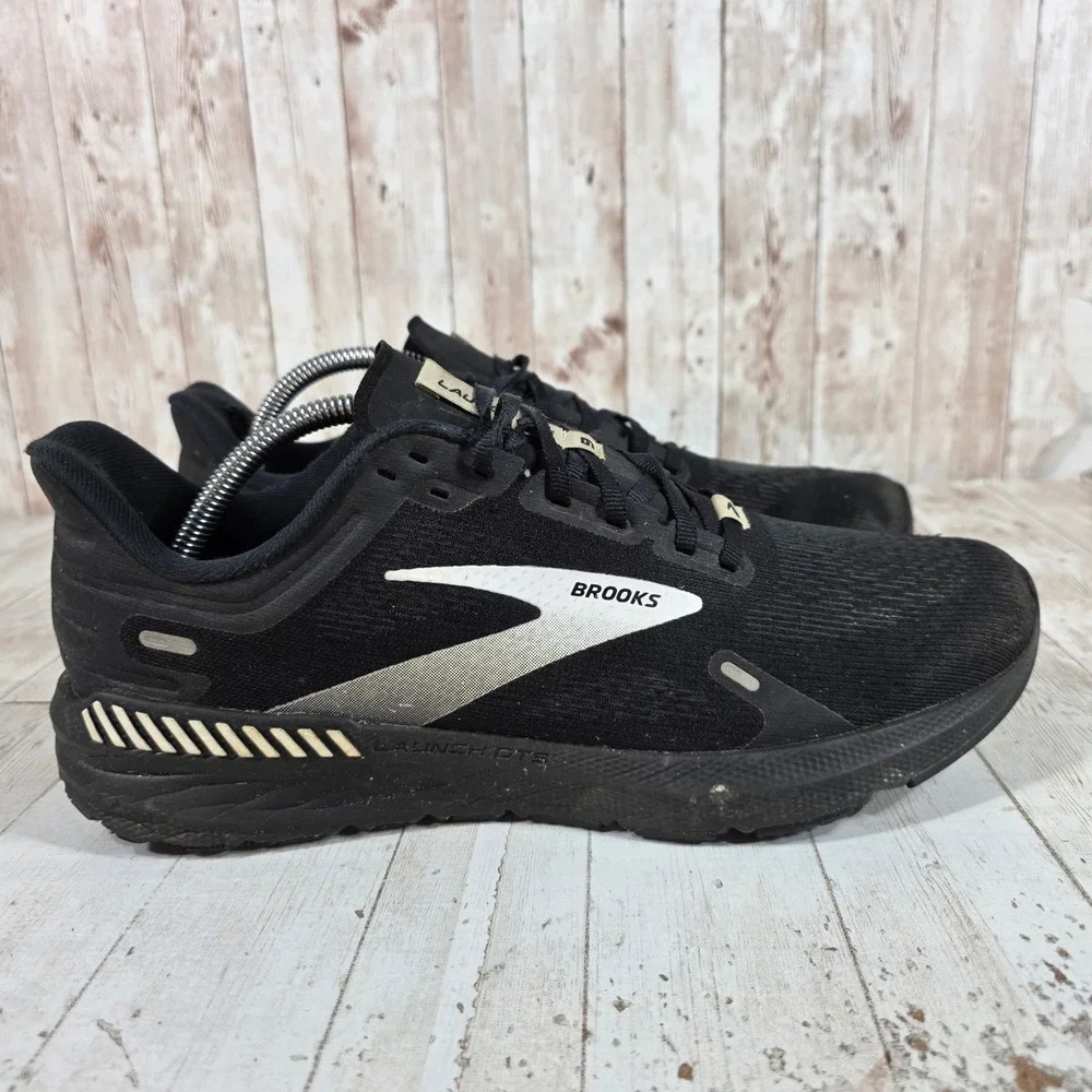Brooks Launch GTS 9 Mens Running Shoes Black White 1103851D010 Size 10